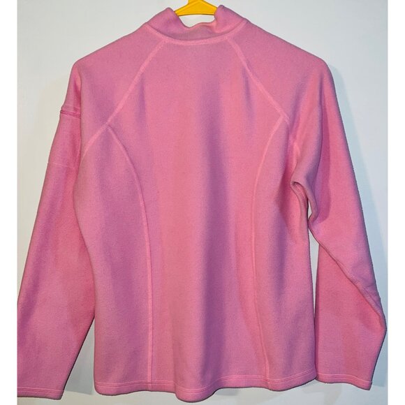 L.L. Bean Youth Pink Fleece Half-Zip Pullover Small - Picture 3 of 4